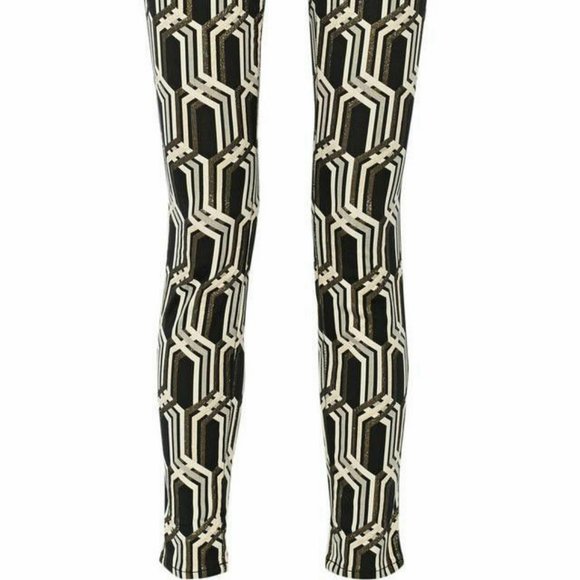 GENETIC DENIM New Jeans Jacquard Metallic Skinny Women's Size 26 $500 - Picture 8 of 9